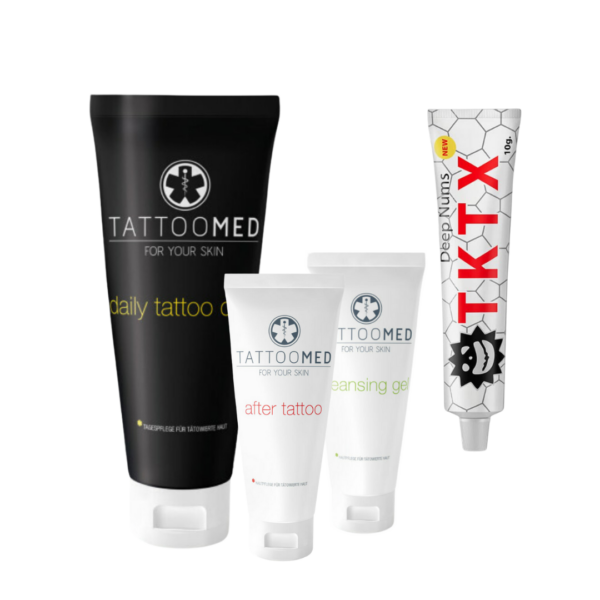 TattooMed x TKTX Wit / White 40% — Wash, Heal & Numb Bundel